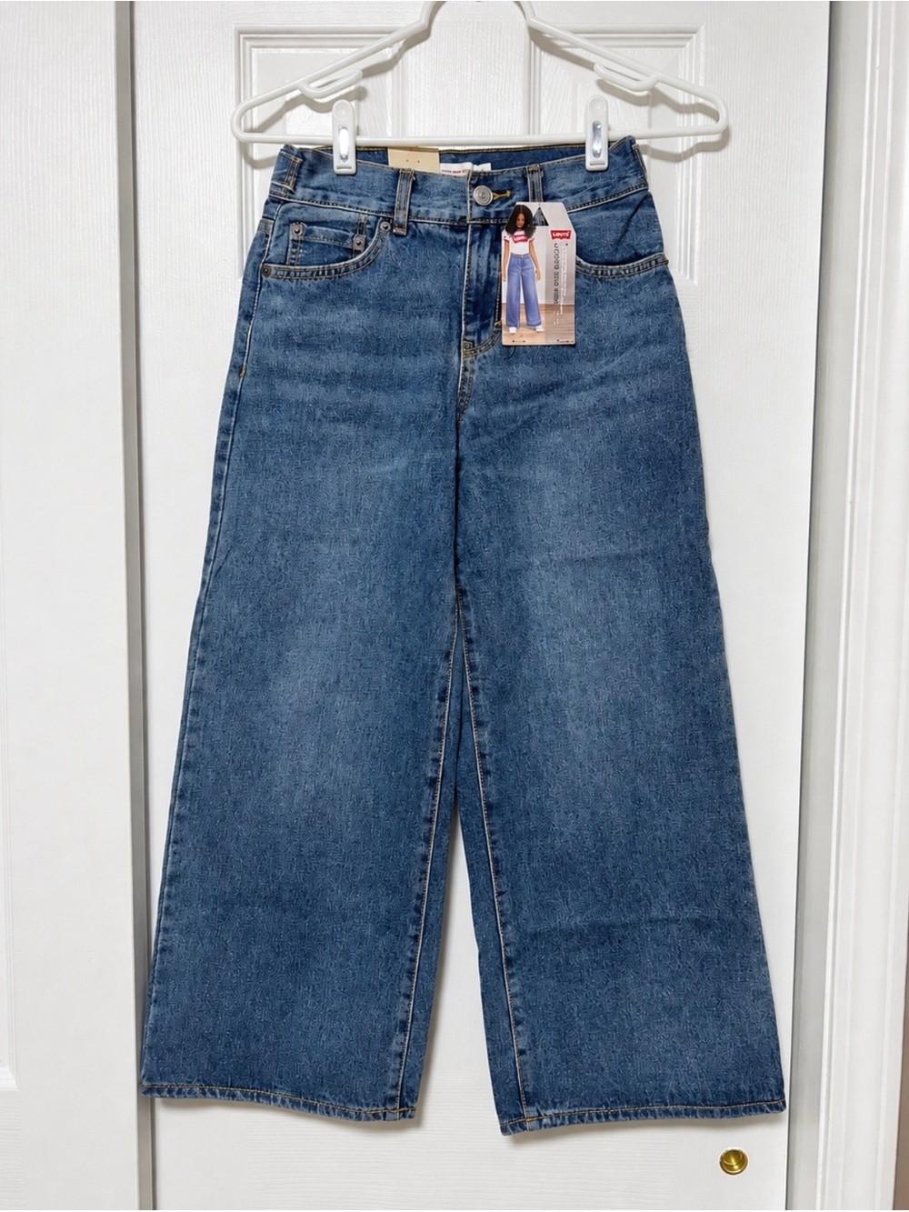 Levi’s Cinch High Rise Baggy Wide Leg Jeans Girls 8 NWT